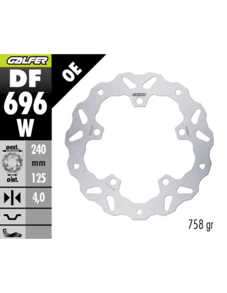 GALFER Bremsscheiben - BRAKE DISC WAVE FIXED RR