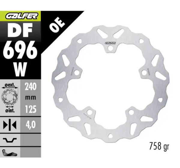 GALFER Bremsscheiben - BRAKE DISC WAVE FIXED RR