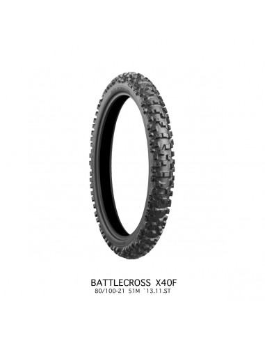 BRIDGESTONE REIFEN BATTLECROSS X40 HARD FRONT 80/100 - 21 51M TT NHS