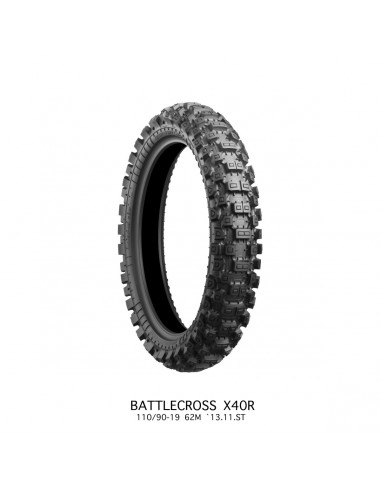 BRIDGESTONE REIFEN BATTLECROSS X40 HART HINTEN 110/90 - 19 62M TT NHS