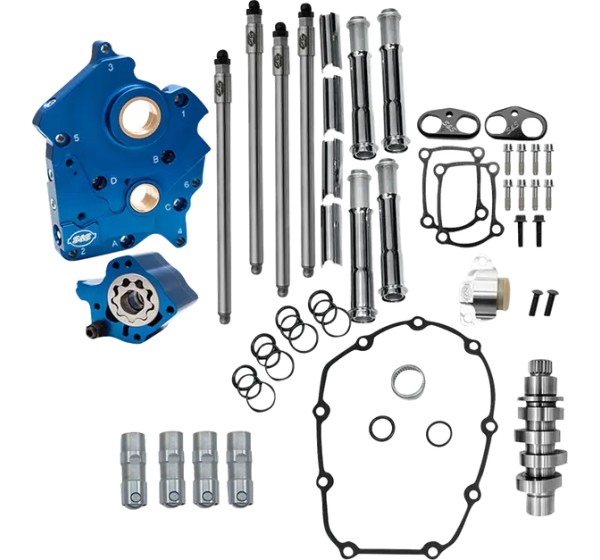 S&ampS CYCLE Ventilsteuerung - CAM CHEST KIT CHRM PUSH TUBES
