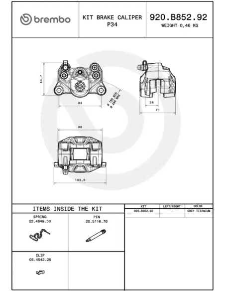 BREMBO Bremssattel - Detailansicht