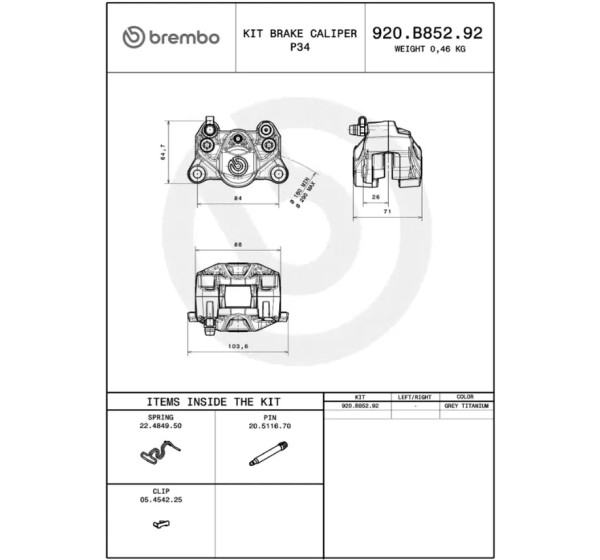 BREMBO Bremssattel - Detailansicht