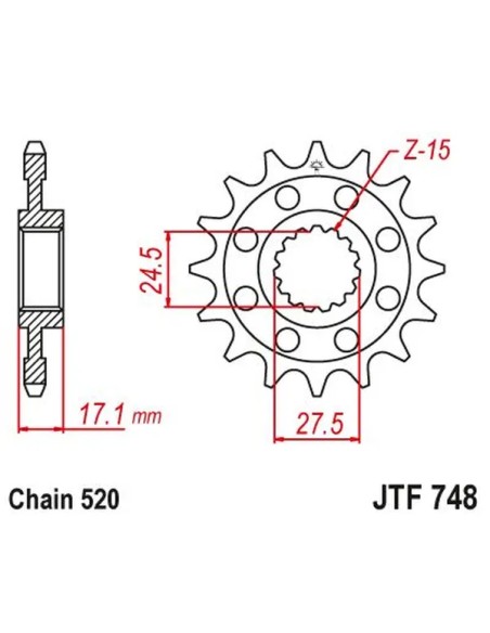 JT SPROCKETS Ritzel & Kettenräder - Detailansicht
