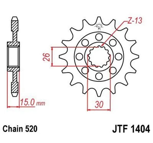 JT SPROCKETS Ritzel & Kettenräder - Detailansicht