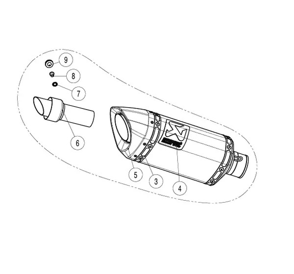 AKRAPOVIC Endschalldämpfer - Detailansicht