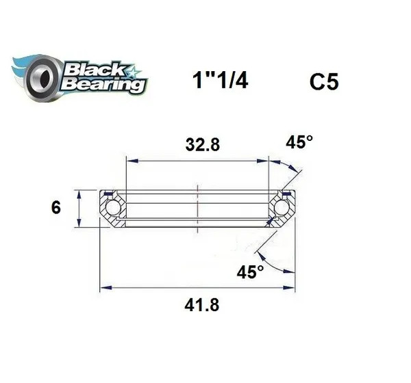 BLACK BEARING Headsets - HB 32.8X41.8X6MM 45°/45°