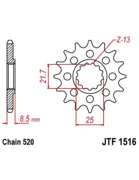 JT SPROCKETS Ritzel & Kettenräder - Detailansicht