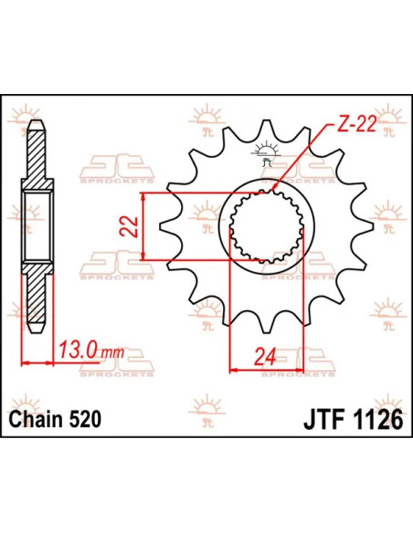 JT SPROCKETS Ritzel & Kettenräder - Detailansicht
