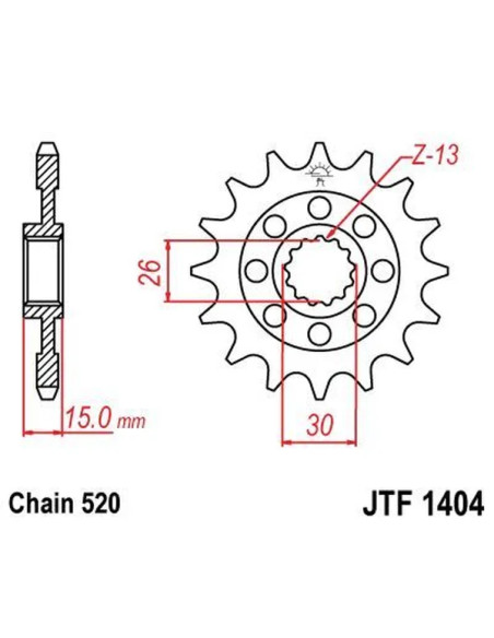 JT SPROCKETS Ritzel & Kettenräder - Detailansicht
