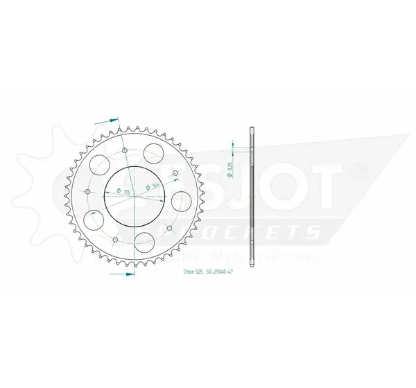 ESJOT Ritzel & Kettenräder - Detailansicht