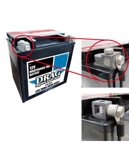DRAG SPECIALTIES BATTERIES Batterien - Einbaubeispiel