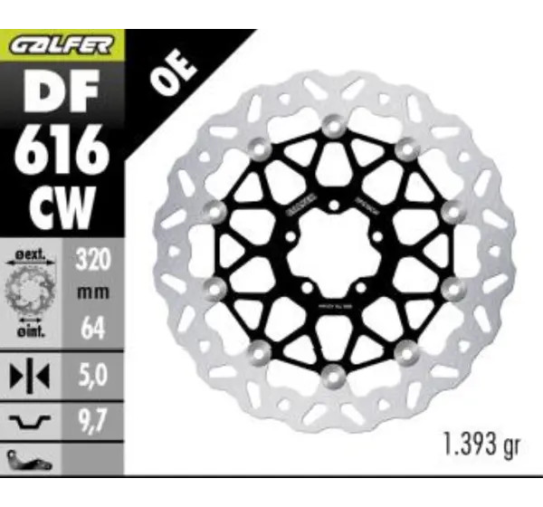 GALFER Bremsscheiben - BRAKE DISC FLOAT WAVE FR