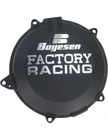 BOYESEN KUPPLUNGSDECKEL FACTORY RACING ALUMINIUM ERSATZ PULVERBESCHICHTET SCHWARZ