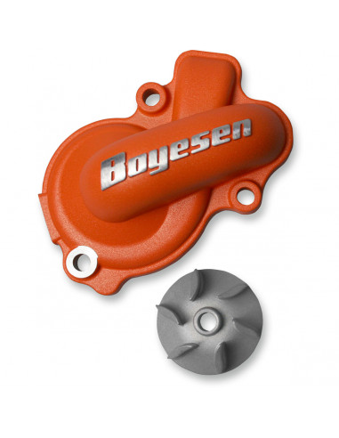 BOYESEN WASSERPUMPENABDECKUNG & IMPELLERSATZ ALUMINIUM ORANGE