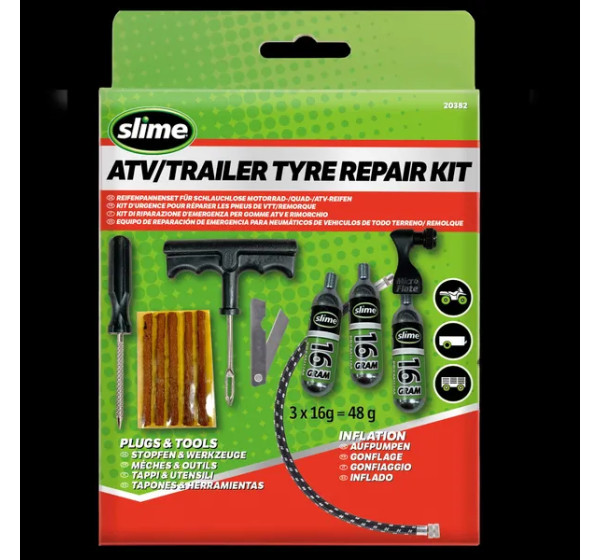 SLIME Montagematerial & Zubehör - TYRE PLUG KIT WITH CO2 CARTRID