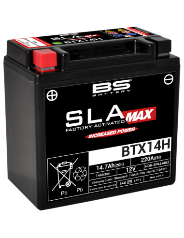 BS BATTERY BATTERIE BTX14H SLA MAX 12V 220 A