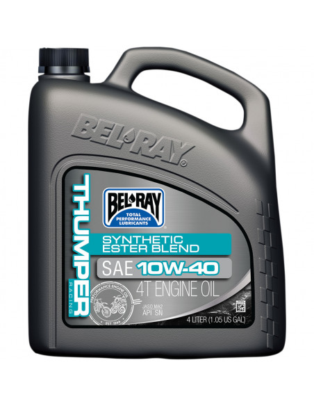 BEL-RAY THUMPER RACING SYNTHETISCHE ESTER MISCHUNG 4-TAKT-MOTORENÖL 10W-40 4 LITER