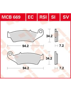 SI Series gesinterte Offroad-Bremsbeläge