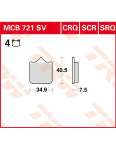 CRQ Series Race Karbon-Bremsbeläge