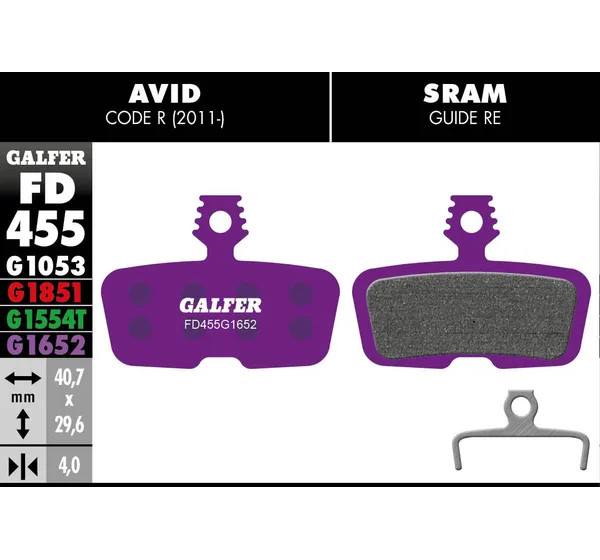 GALFER Bremsbeläge - BRAKE PAD E-BIKE