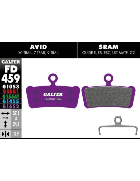 GALFER Bremsbeläge - BRAKE PAD E-BIKE