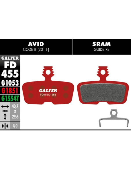 GALFER Bremsbeläge - BRAKE PAD ADVANCED