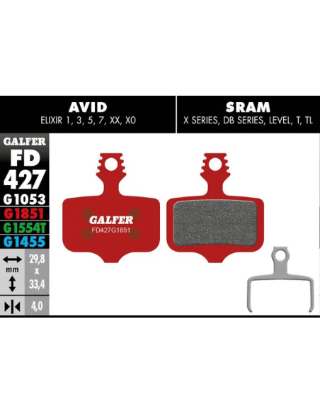 GALFER Bremsbeläge - BRAKE PAD ADVANCED