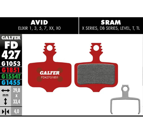 GALFER Bremsbeläge - BRAKE PAD ADVANCED
