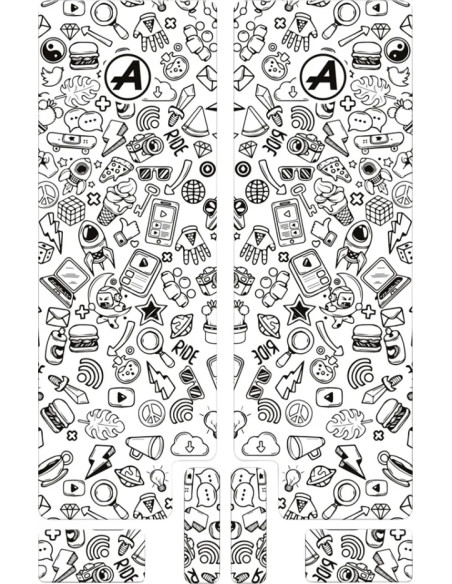 ALGIS Rahmenschutz - FORK DECAL BK ICON GLOSS