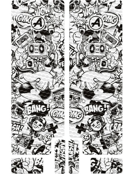 ALGIS Rahmenschutz - FORK DECAL TEXTURED BK COMIC