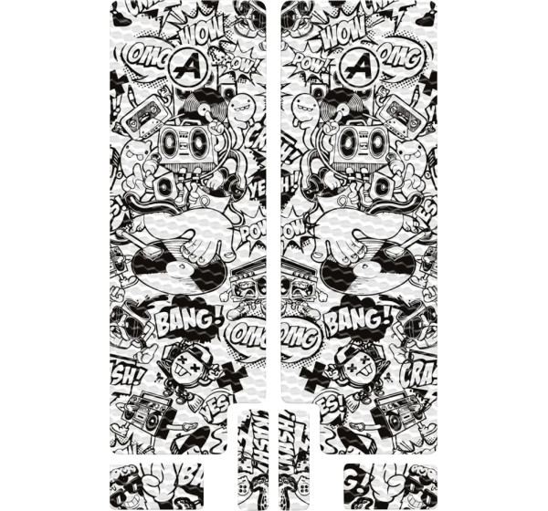 ALGIS Rahmenschutz - FORK DECAL TEXTURED BK COMIC