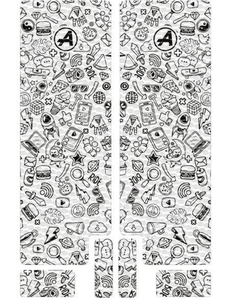ALGIS Rahmenschutz - FORK DECAL TEXTURED BK ICON