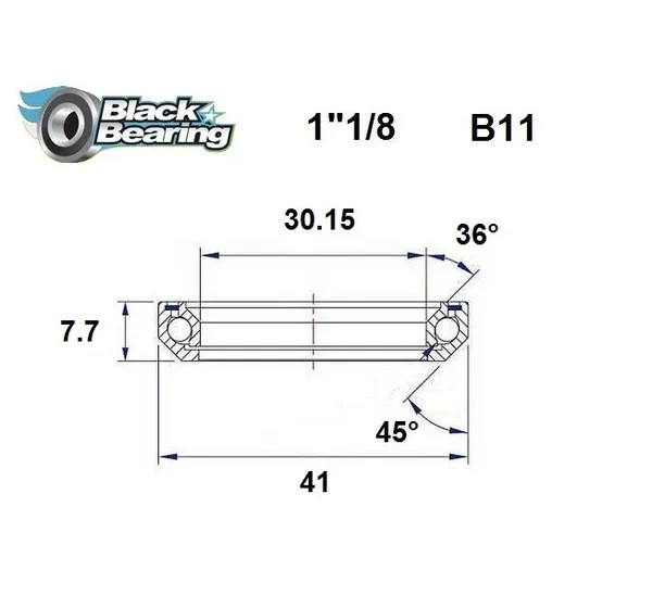 BLACK BEARING Headsets - HB 30.15X41X7.7MM 36°/45°