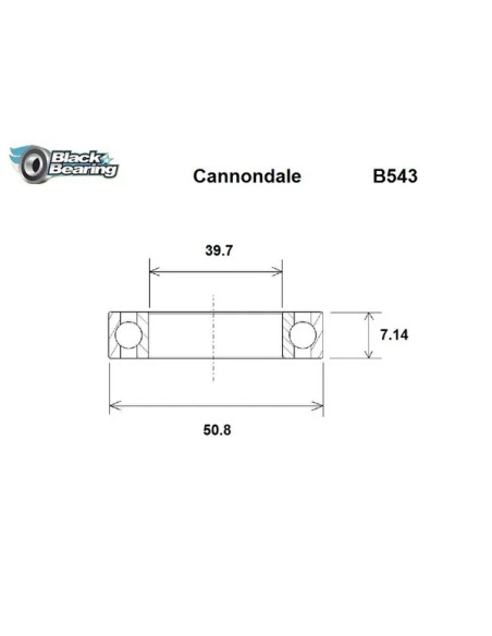 BLACK BEARING Headsets - HB 39.7X50.8X7.14MM
