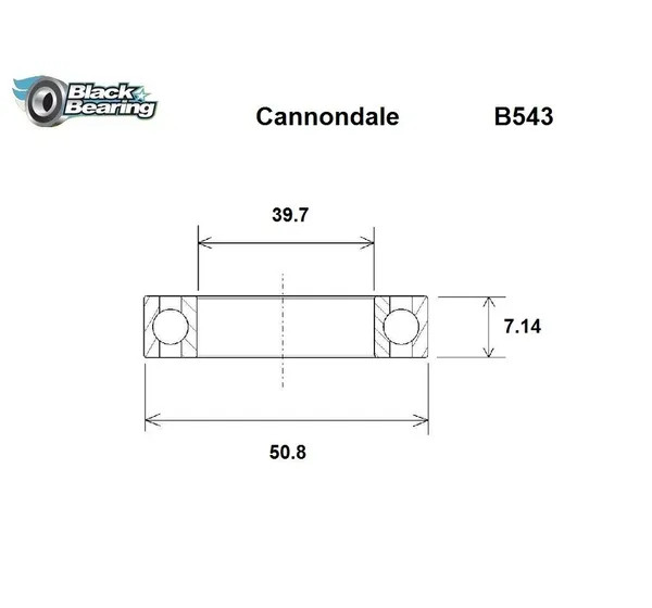 BLACK BEARING Headsets - HB 39.7X50.8X7.14MM
