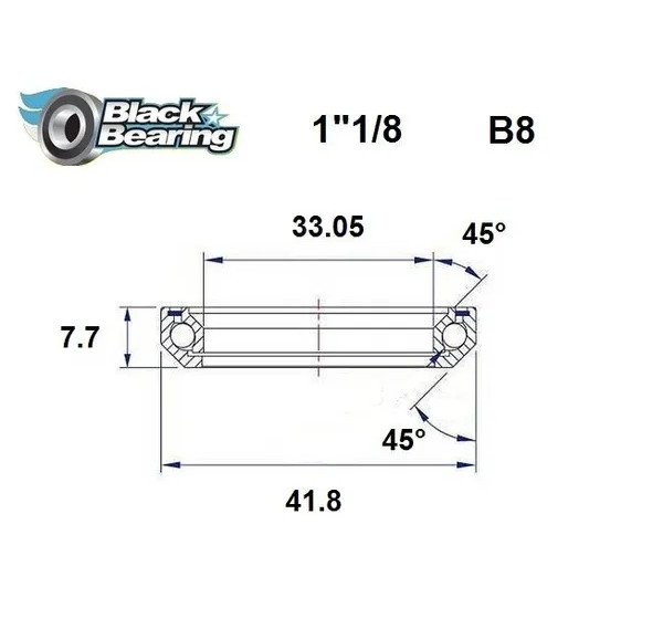 BLACK BEARING Headsets - HB 30.5X41.8X7.7MM 45°/45°
