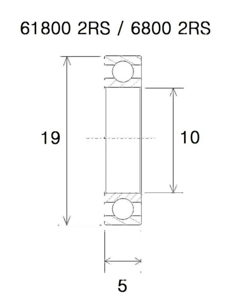 BLACK BEARING Umlenkung & Lager - BEARING B3 10X19X5MM
