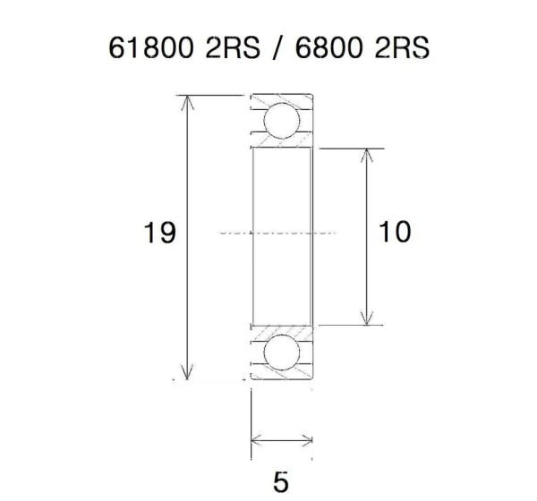 BLACK BEARING Umlenkung & Lager - BEARING B3 10X19X5MM