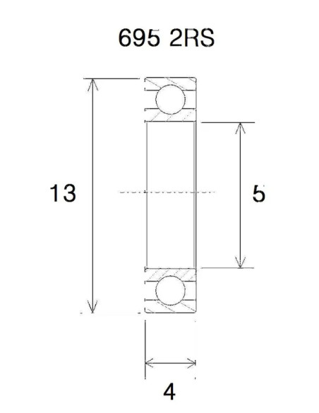 BLACK BEARING Umlenkung & Lager - BEARING B3 5X13X4MM