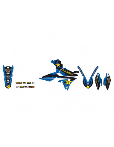 BLACKBIRD RACING ROCKSTAR ENERGY GRAFIK KIT YAMAHA blau/schwarz/GELB