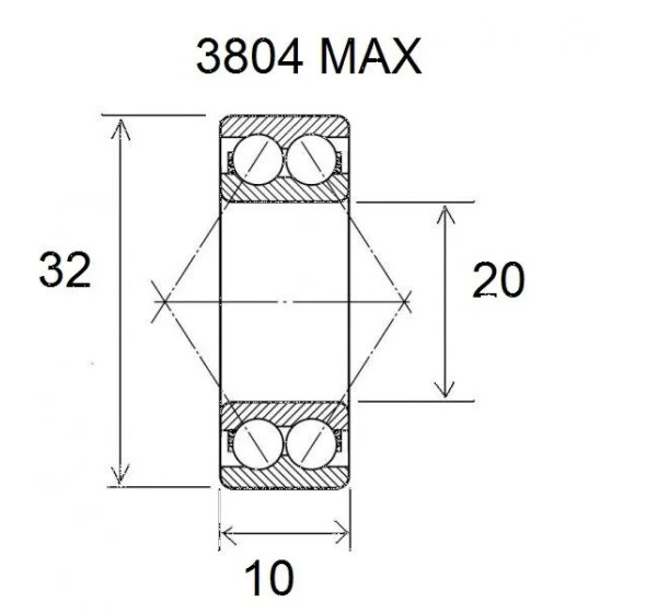 BLACK BEARING Umlenkung & Lager - BEARING MAX 20X32X10MM