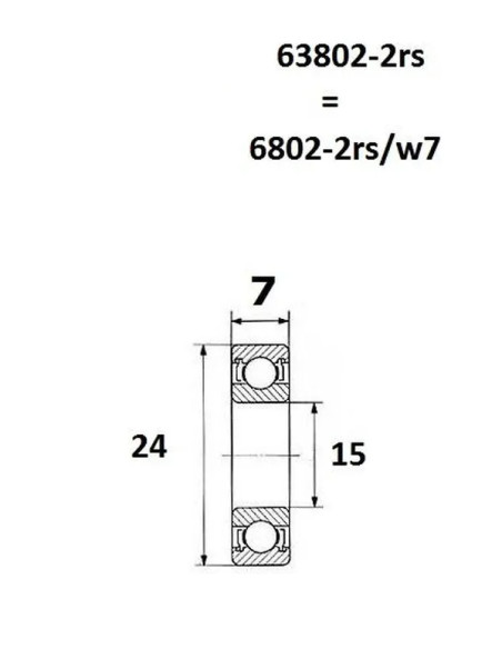 BLACK BEARING Umlenkung & Lager - BEARING MAX 15X24X7MM