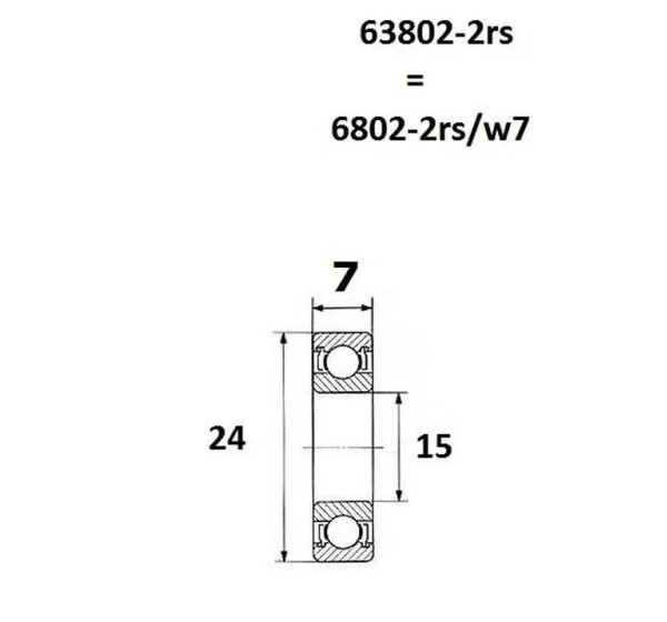 BLACK BEARING Umlenkung & Lager - BEARING MAX 15X24X7MM