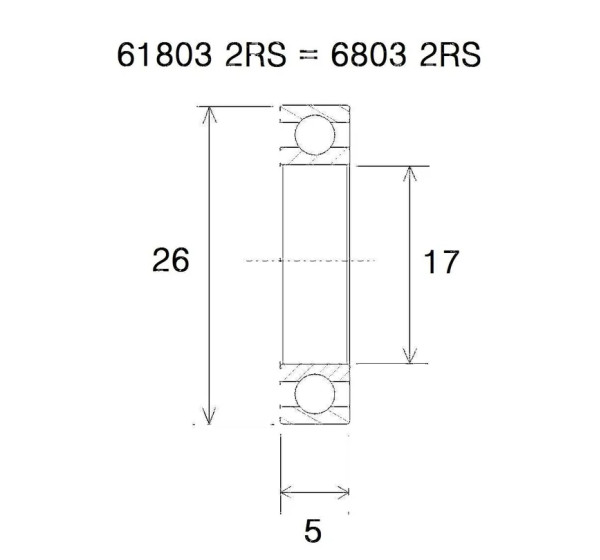 BLACK BEARING Umlenkung & Lager - BEARING MAX 17X26X5MM