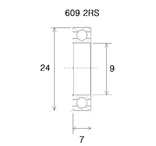 BLACK BEARING Umlenkung & Lager - BEARING B5 9X24X7MM