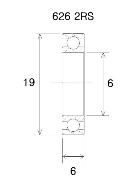 BLACK BEARING Umlenkung & Lager - BEARING B5 6X19X6MM