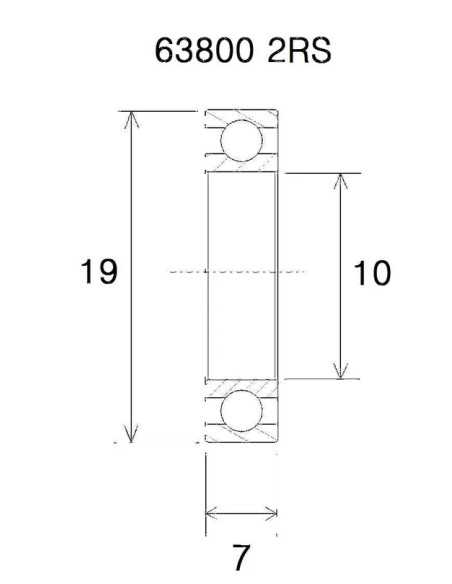 BLACK BEARING Umlenkung & Lager - BEARING B5 10X19X7MM