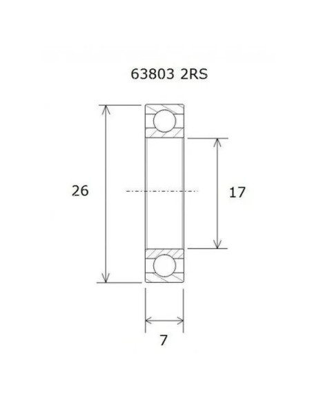 BLACK BEARING Umlenkung & Lager - BEARING B5 17X26X7MM