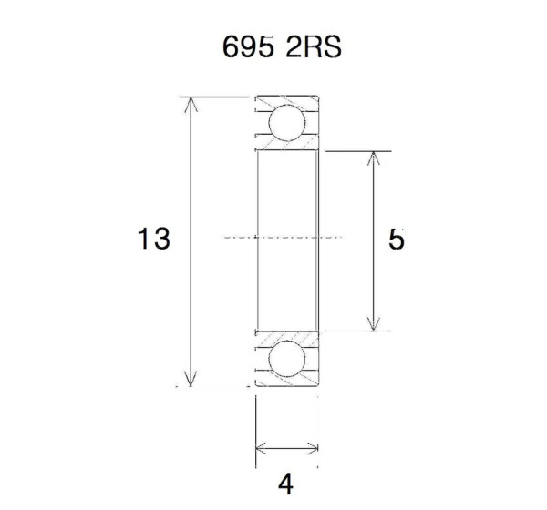BLACK BEARING Umlenkung & Lager - BEARING B5 5X13X4MM